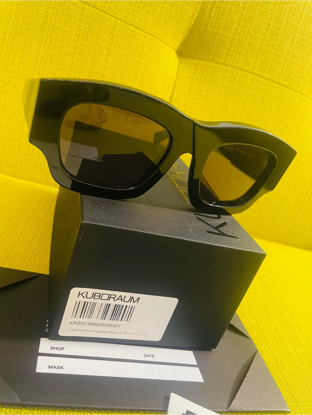 Black Thick-Frame Sunglasses for Men